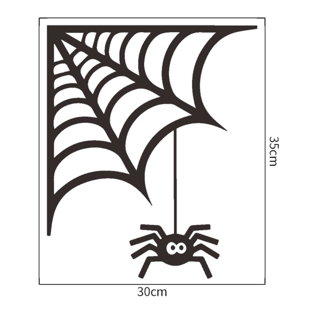 Waterproof DIY Prank Spider Web Window Halloween Decoration Decal Wallpaper Spider Sticker