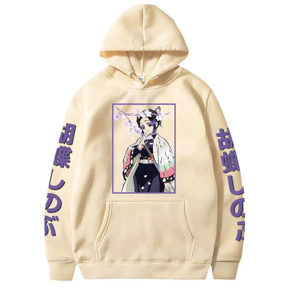 Demon Slayer Kamado Nezuko Oversize Anime Mikina s kapucí Streetwear s kapucí Hip Hop Muži/ženy Volný svetr Oblečení Dětská mikina