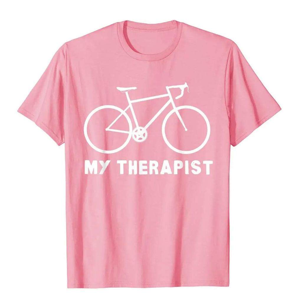 My Therapist Bicycle Funny Bike Riding Rider Cycling Gift T-Shirt Rife Unisex Tops T Shirt Unique T Shirt Cotton Vintage