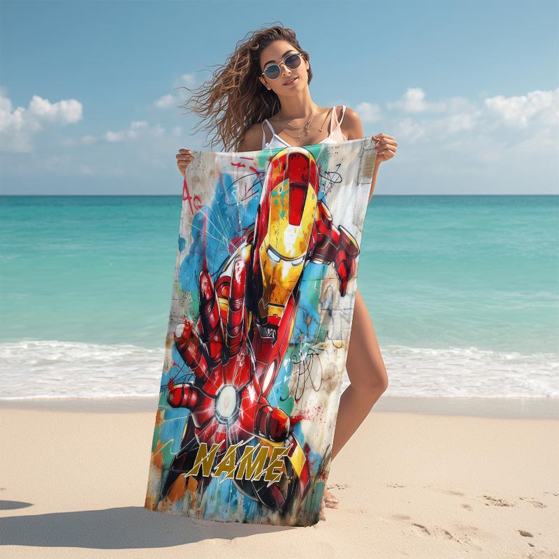 Personalized "Spider-Man: Urban Legend" Beach Towel Microfiber Beach Towel Thin Absorbent for Beach Swimming Yoga Bath Sports. 0910243