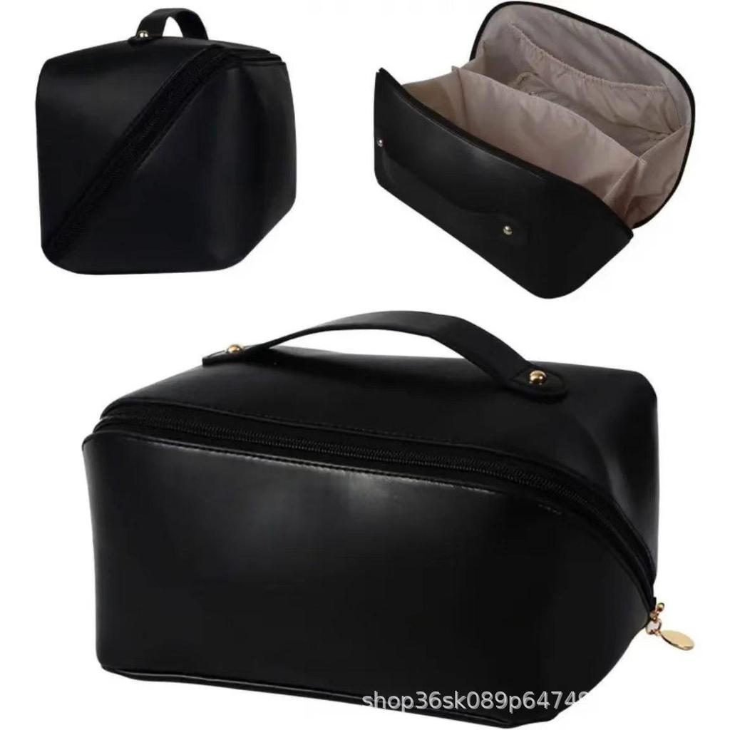 Portable Quilted Makeup Bag - Large Capacity Beauty Storage