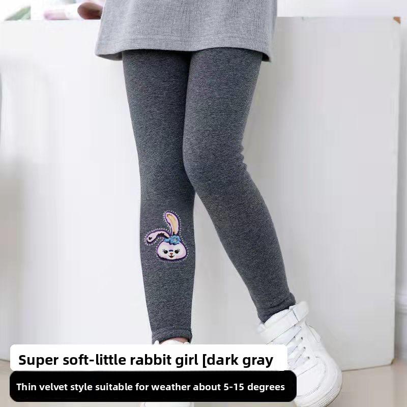 

Леггинсы для девочек осень-зима плюс бархатные брюки с рисунком для девочек детские теплые штаны 110