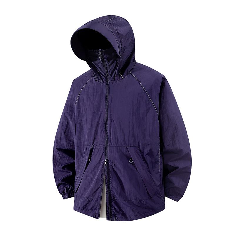 Vêtement d'été léger en soie glacée Protection solaire Séchage rapide Protection UV Doux pour la peau Respirant Évacuation de l'humidité Manteau