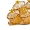 4 Grids Dried Fruit Plate Appetizer Serving Tray Dustproof Divided Dishes for Party Living