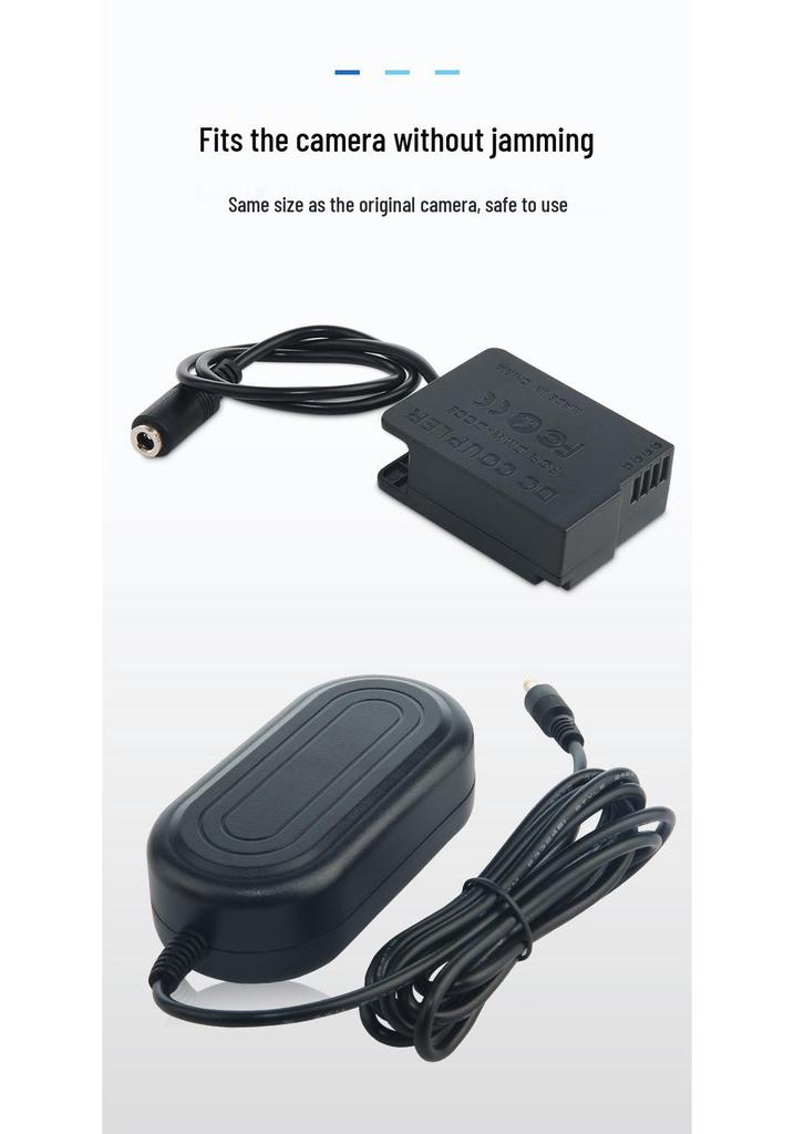 AC8+DCC8 Power Adapter for Panasonic GX8, G7, G5, GH2, GH2K, and GH2S (BLC12 Compatible).