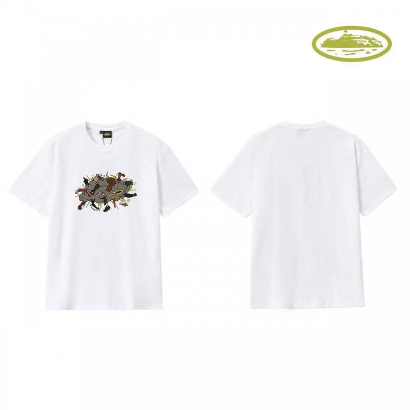 CORT Alcatraz Basic Short Sleeve T-Shirt Phantom Letter Print Couple Streetwear Teens