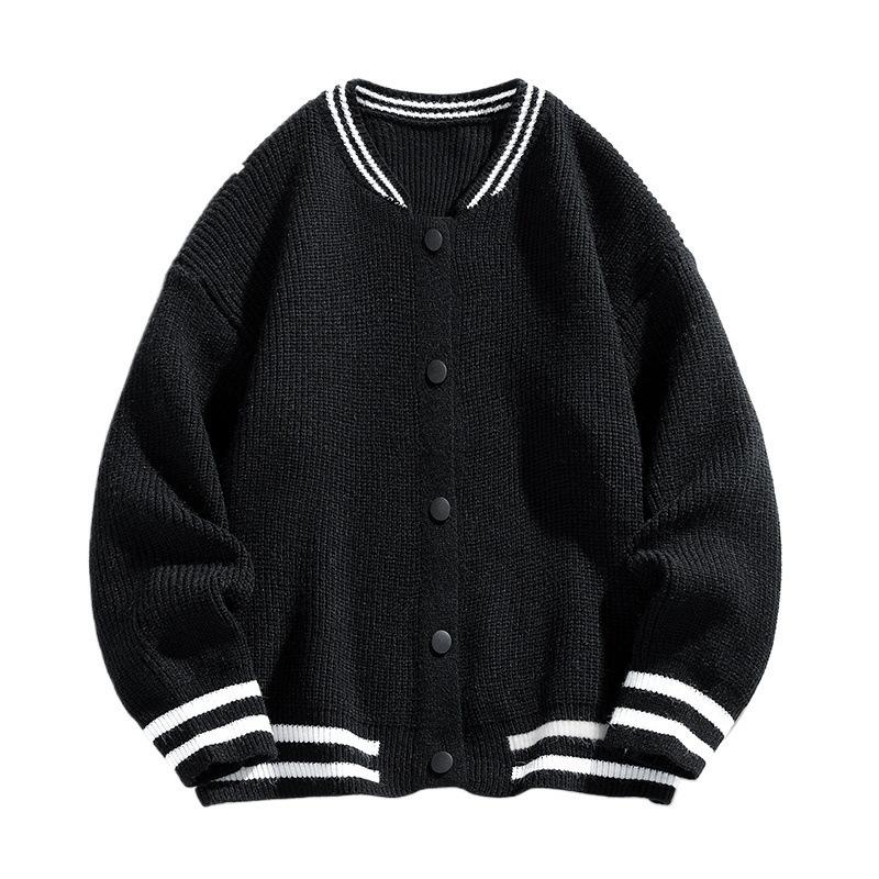 Cardigan Student Jacket Men's Knitted Sweater Men's Jacket Men's New Autumn and Winter Sweater