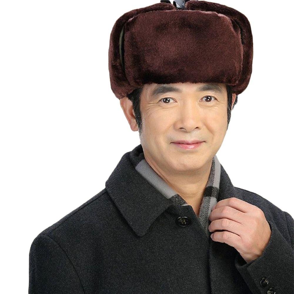 Warm Winter Cap Windproof Ushanka Fur Hat Outdoors Ski Russian Cap  for Men Women