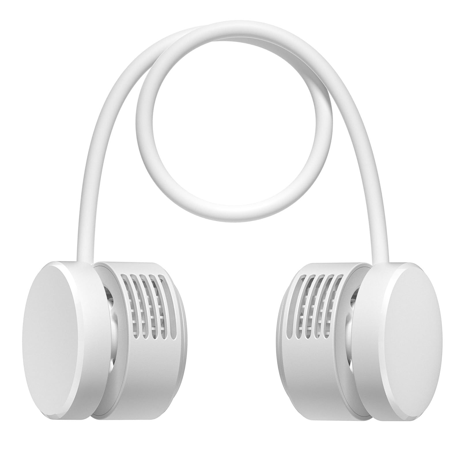 

Lamicall Portable Neck Fan Adjustable Bladeless Neck Frees Up Both White Fan, Pocket-Sized, Ultra-Mini, 3-Level Speed, Long-Lasting Operation, Type-C білий