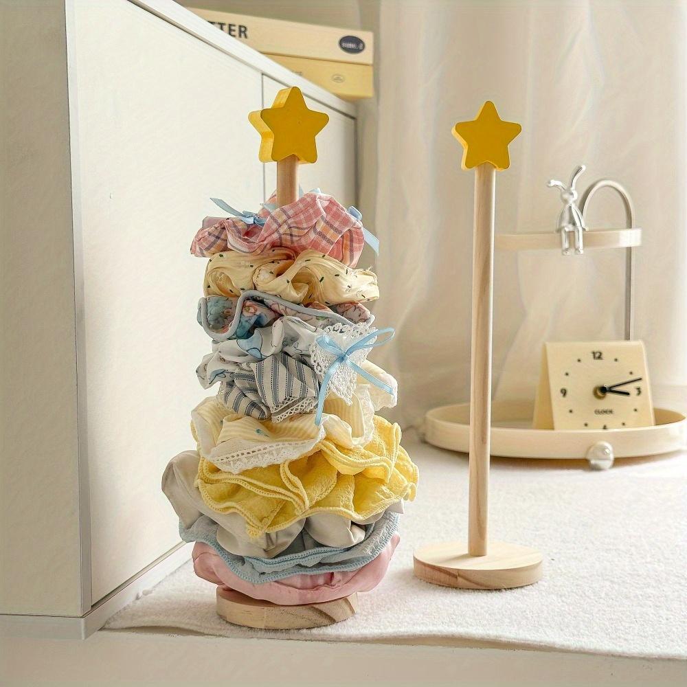 Holz Schreibtisch Haarbandhalter Mehrzweck Schmuck Armband Organizer Aufsteller für Uhren Armbänder Scrunchies Haarband