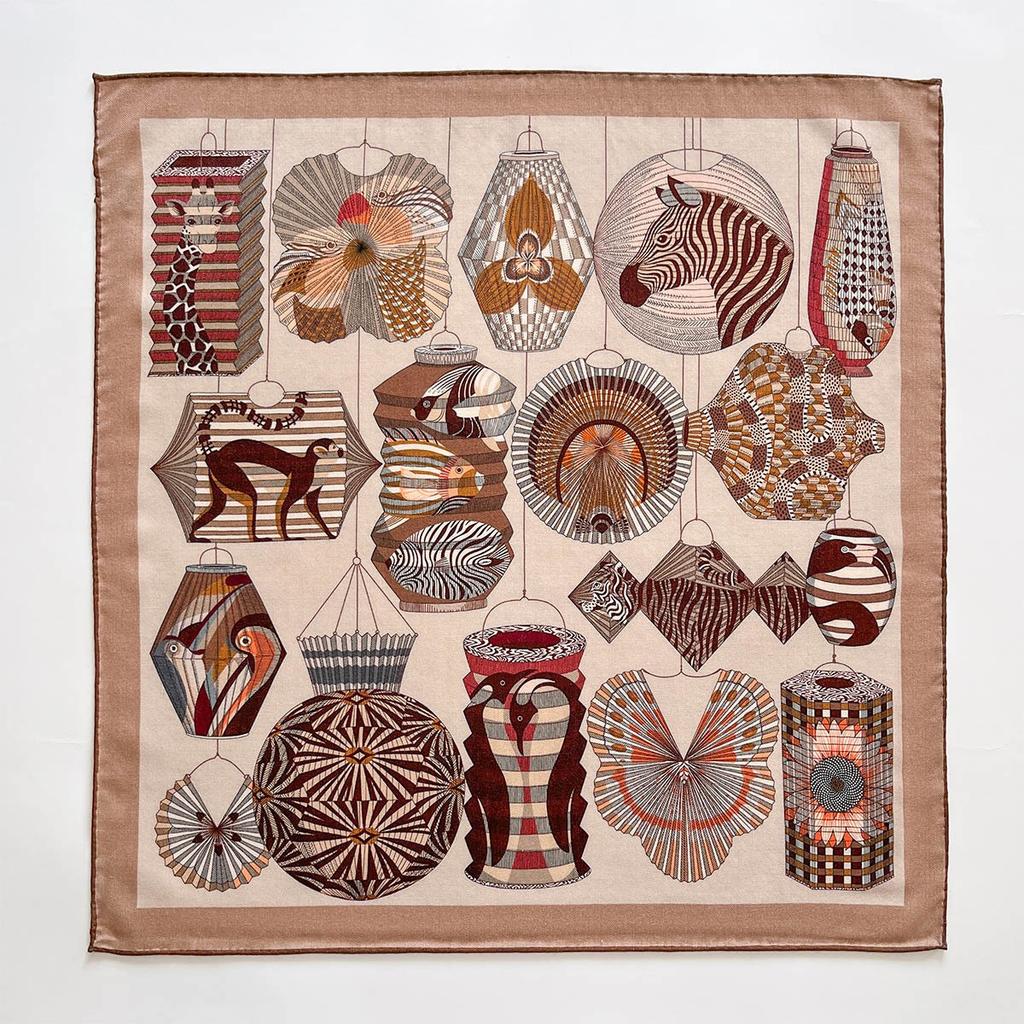 18% Silk 82% Wool Scarf Women Pashmina Double sided Foulard Female Bandana Twill Scarves Hijab Shawl Wraps Square Headkerchief