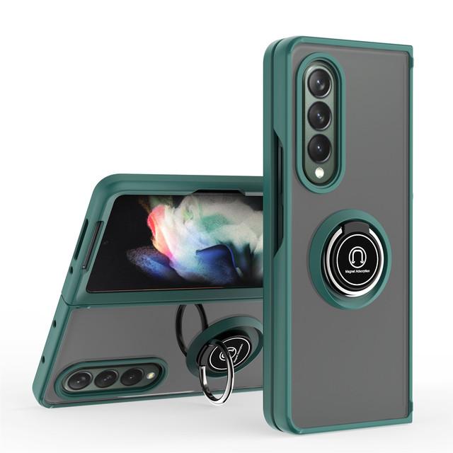 Módní pohodlný kryt s prstenem na prst pro Samsung Galaxy Z Fold3 Fold 3 5g protiskluzový ochranný kryt Fundas