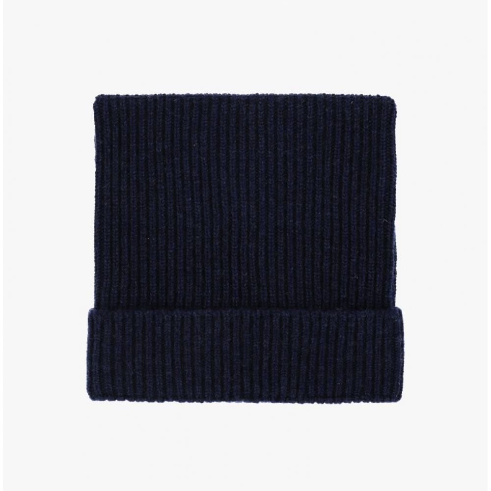 Acne Studios Beanie Face Logo Patch C40426 Navy Melange