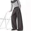 Old Money Style Retro A-word Pleated Straight Trousers Men's Spring American Cleanfit Drape Casual Wide-leg Trousers