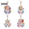 Faux Diamond Painting Craft Set 4Pcs Hanging Art Kit for Christmas Tree, DIY Mini Diamonds Kits Ornament Kit, Acrylic Window Pendant Adults Beginners