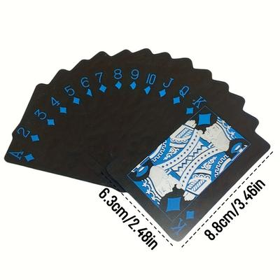 2pcs/set Waterproof Red and Blue Poker Board Game Cards PVC Flexible Classic Magic Trick Cards Standard Deck of Playing Cards