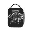Jimothy Raccoon Insulated Lunch Bags Thermal Bag Meal Container Funny Animal Portable Tote Lunch Box Food Handbags Office