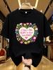 2026 Creative Pattern Printed Women's Round Neck T-shirt Summer Casual Short Sleeved Top Street Fashion Versatile