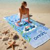 Custom Name Stitch Floral Stylish Digital Printing Beach Towel Quick‑Drying Absorbent Blanket for Beach Pool Gym Travel