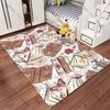Books flowers butterflies decorative pattern carpet Yoga living room room decor children's crawling mat doormat area rug