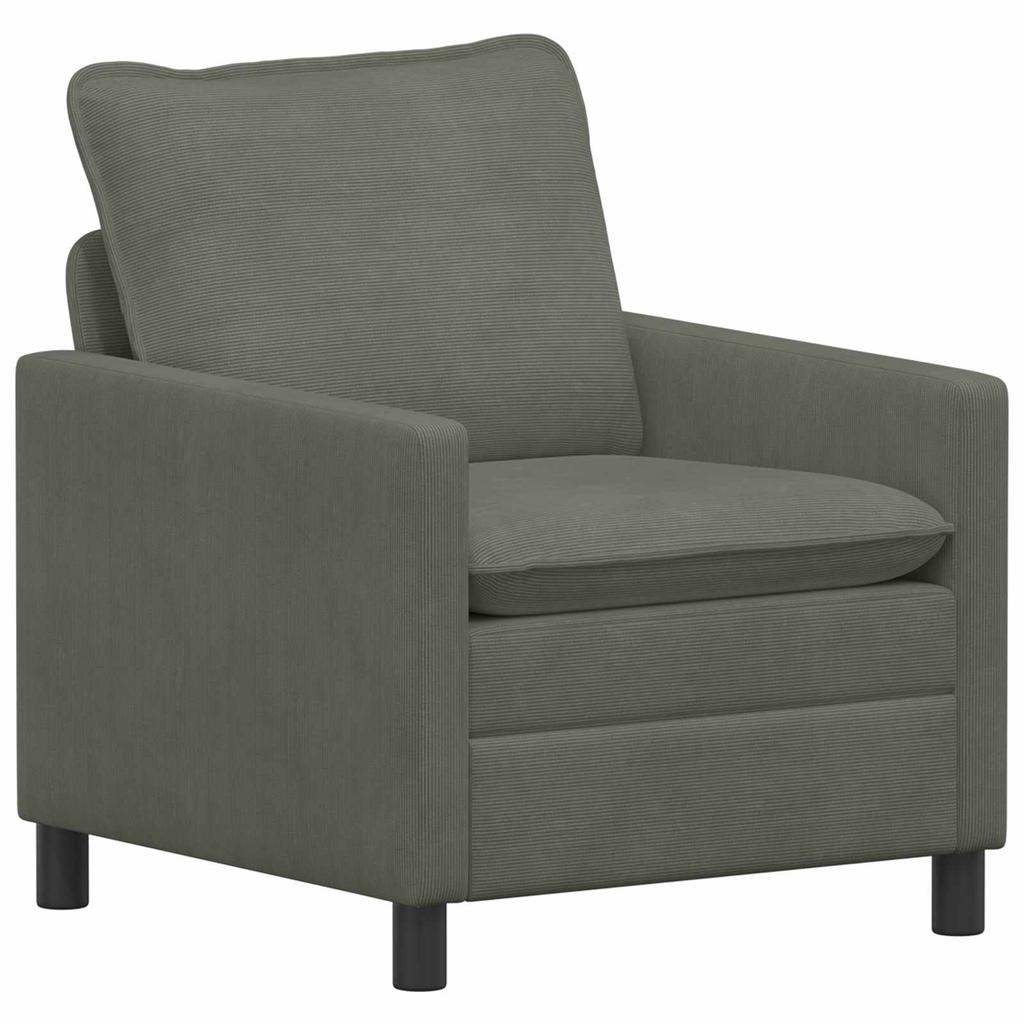 2 Piece Sofa Set Light Grey Fabric