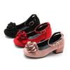 Zapatos de Baile de Cuero de Tacón Bajo Con - Suela Para Niñas