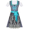 Women Dress Dirndl German Oktoberfest Bavarian Beer Wench Costume Maid Cosplay