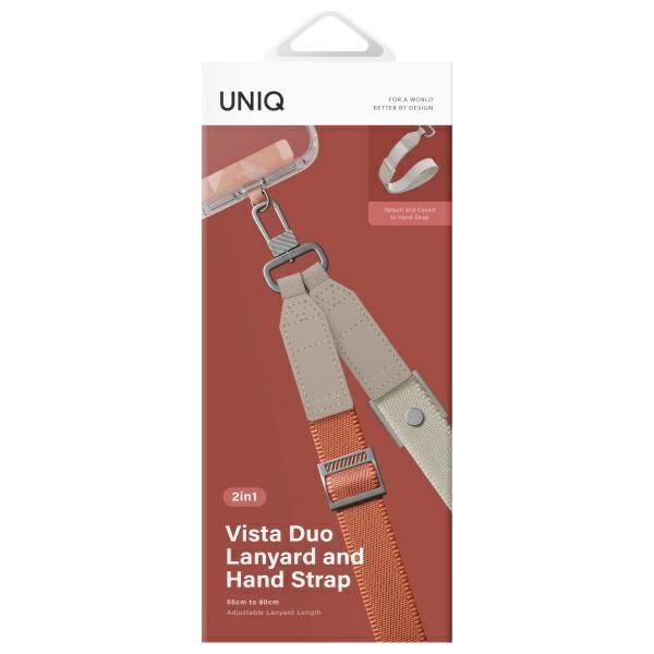 Uniq Vista Universal 2-in-1 Phone Lanyard Terracotta-Beige/Terracotta Beige