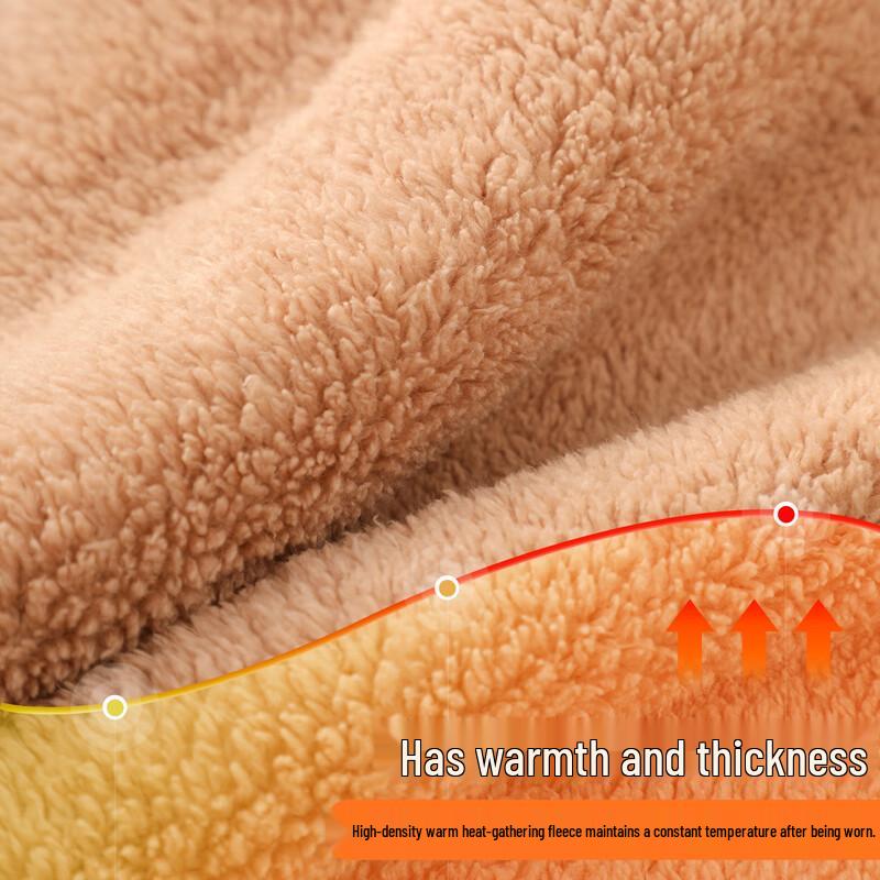 Elderly Women's Fleece-Lined Straight-Leg Casual Pants