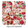 50pcs Cute Strawberry Graffiti Stickers for DIY: Perfect for Laptop, Phone Case, and Water Bottle.
