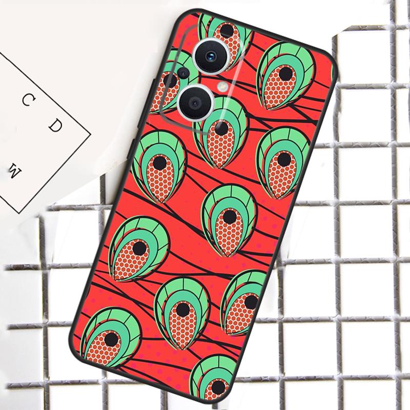 African Wax Fabric Phone Case For OPPO Reno 7 8 Lite 8T 10 11 12 13 14 Pro 14F OPPO Find X9 X8 X6 X5 Pro Cover