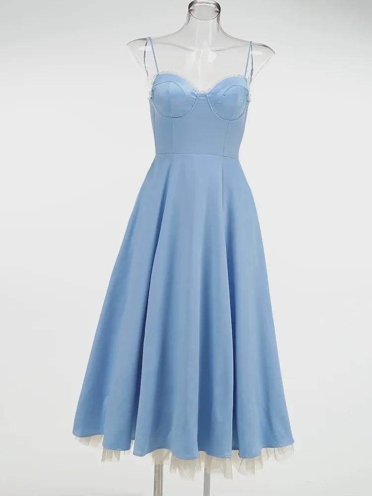 High-End Sexy Women's Cross-Border Spaghetti Strap Long Dress