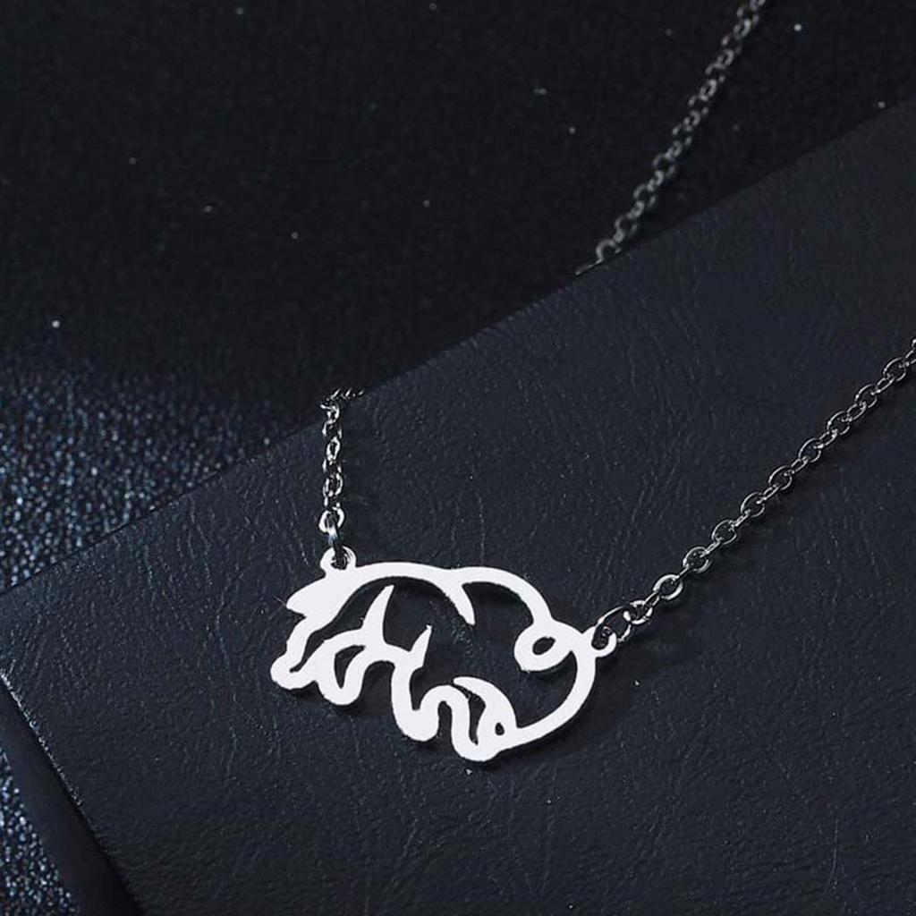 Kinitial Fashion Bison Buffalo Cow Bull Pendant Necklace For Women New Maxi Statement Necklaces Collier Charm Choker Jewelry