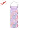 Stainless Steel Insulated Water Bottle 550ml Wide Mouth Portable Travel Mug With Handle Outdoor Gym Office
