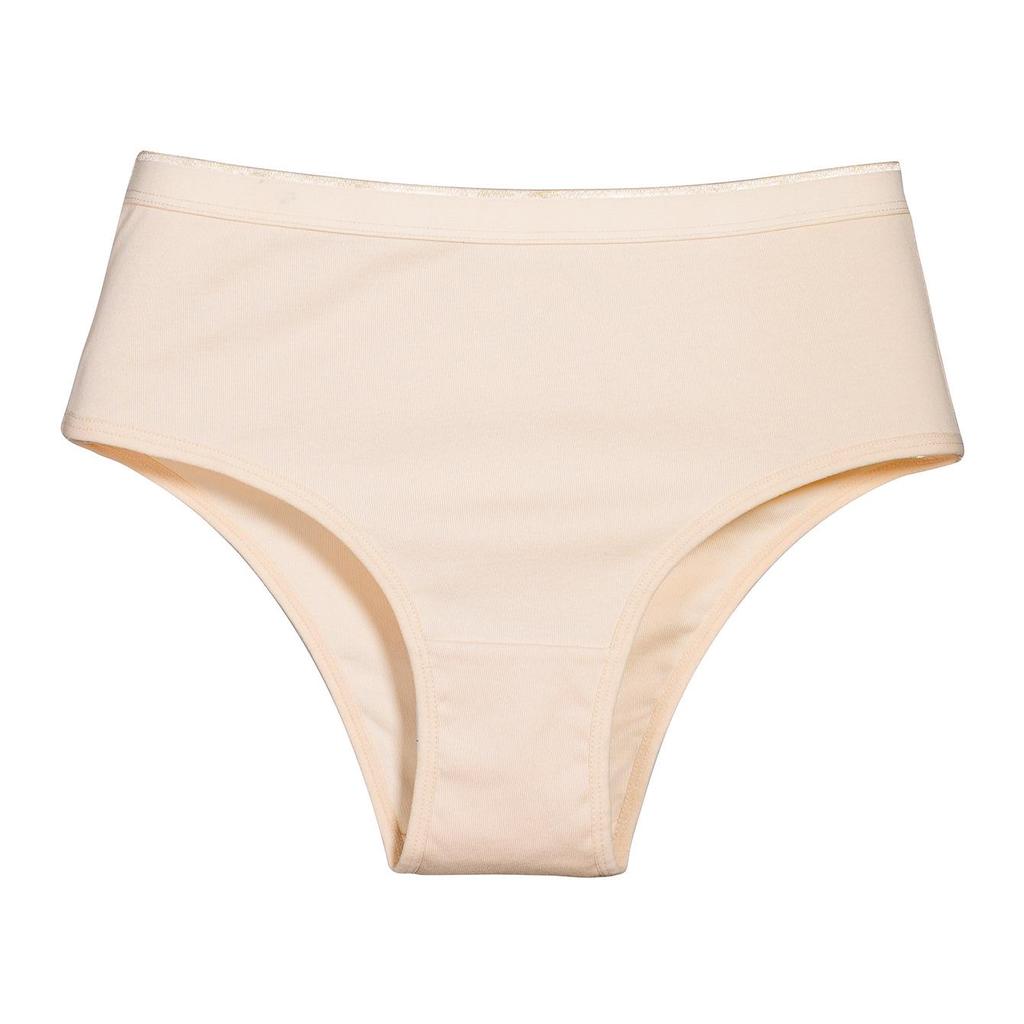 Damen-Panties in Übergröße mit hohem Bund aus reiner Baumwolle - Atmungsaktiv, Europäischer & Amerikanischer Stil, Halbe Hüftabdeckung, Bauchkontrolle.