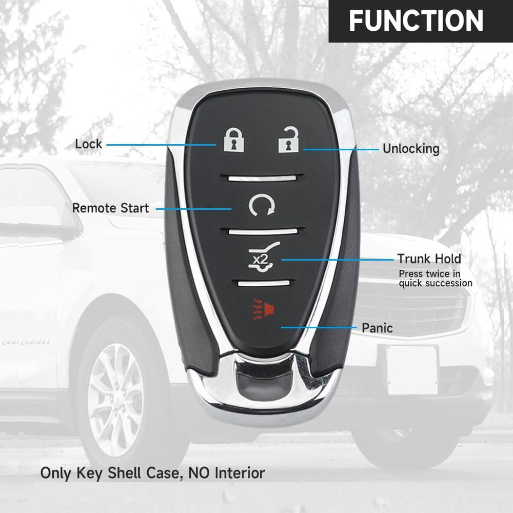 Remote Control Key Housing 5 Button for Chevrolet Cruze Malibu Camaro Volt Bolt