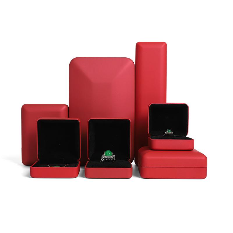 Rounded Curved Velvet PU Leather Jewelry Box, Jewelry Ring, Pendant Set, Storage Box, Jewelry Box