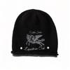 Pegasus double-layer crimped embroidery stacking hat women's autumn warm and cold-proof face small hat knitted headgear cold hat