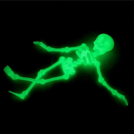 3D Printed Skeleton Refrigerator Magnet, Poseable Skeleton Figurine with Movable Joints, Halloween Gothic Skeleton Fridge Magnet Decoration