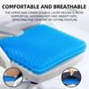 Cuscino per Seduta in Gel Blu, Design a Nido d'Ape Traspirante, Cuscinetto per Alleviare la Pressione per Sedia da Ufficio, Auto, Sedia a Rotelle