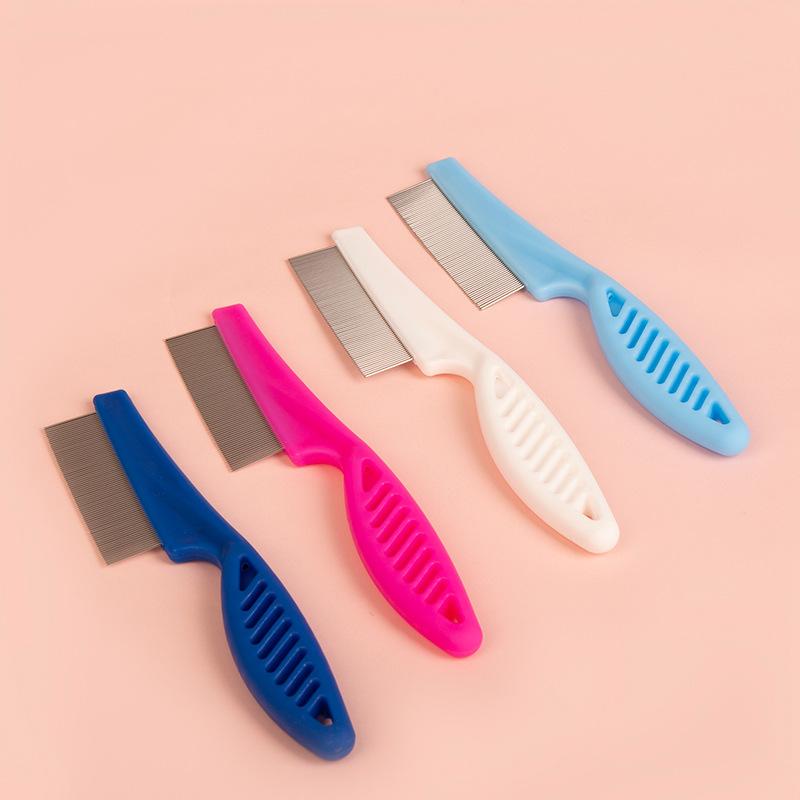 Cat Flea Comb, Cat Close-toothed Comb, Pet Straight Comb, Dog Special Steel Comb, Lice Removal Comb, Flea Removal