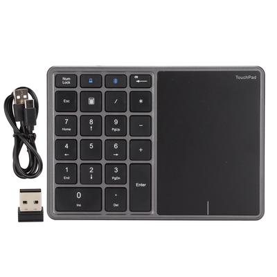 Pavé numérique sans fil 2 en 1, 22 touches, Bluetooth 4.2, 2,4 GHz, chargement de type C, batterie 500 mAh