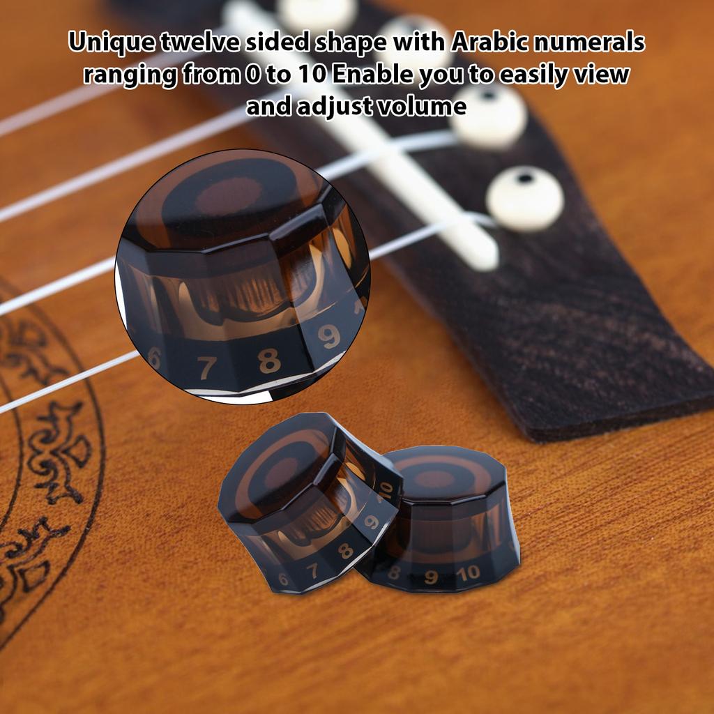 Set of 4pcs Dodecagon Electric Guitar Knobs Guitar Volume Knob EPI Electric Guitar Bass Knob Volume