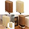 Trash Bin with Removable Wheels Rubbish Basket Sealed Lid Space Saving Waste
