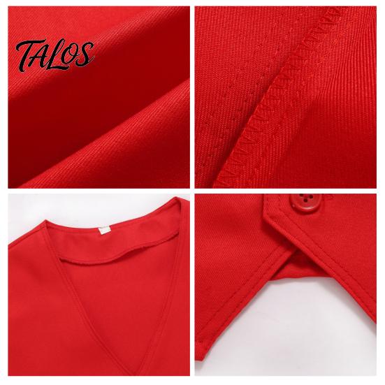 Gilet da Volontario Abbigliamento da Lavoro Gilet Scollo a V Senza Maniche Colore Unito Bottoni Singolo Petto Tasche Abbigliamento da Lavoro Cardigan Lavoratori della Comunità
