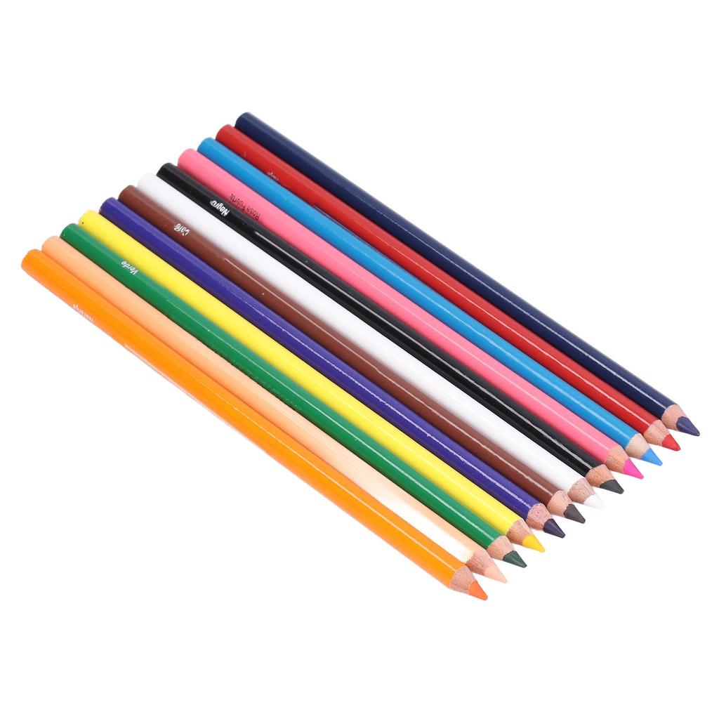 12Pcs Oil Colored Pencils Vibrant Colors Rich Hues Pre Sharpened Safe Odorless Easy Colouring Color Pencil Set