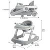 Faltbarer Aktivitäts-Gehwagen, Kleinkind Baby Schiebewagen mit abnehmbarem Füttertablett & Musiktablett(Ohne Akku), 2 in 1 Baby Walker