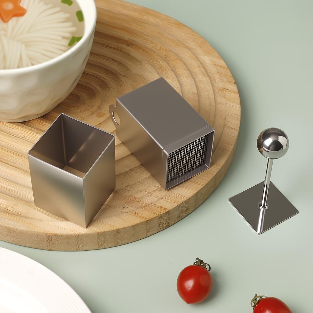 1Set Tofu Shredding Mold Multifunctional 304 Stainless Steel Manual Tofu Slicer, Quick Slicing Chrysanthemum Tofu Cutting Tool Cooking Tool