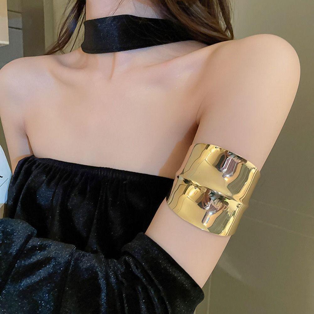 Irregular Pleated Bangle Cold Wind Open Bracelet Minimalist Style Cuff Bangle  Party Wearing