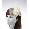 Vintage Feather Flower Bridal Headpiece With Veil And Mesh For Women
